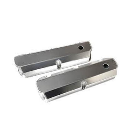 Absurdo SBF Fabricated Tall Aluminum Valve Cover - Short Bolts with Holes, Black Anodized AB2205866